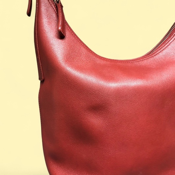 Coach Vintage Red Leather Duffle Sac Bucket Bag - Picture 3 of 13